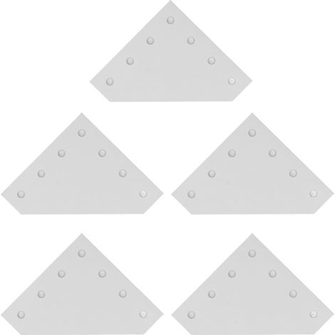 Lot de 5 plaques de jonction d'angle droit 90°, en alliage d'aluminium 6063, platine de connexion plate pour profilé 3030L. (1/5)
