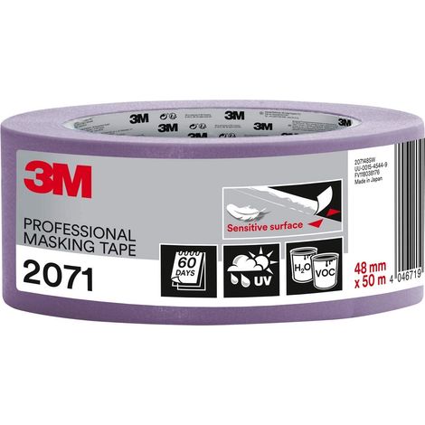 Ruban de Masquage Professionnel pour Surfaces Délicates - 1 Rouleau, 48 mm x 50 m - Résistant aux UV et à l'Eau, pour Peinture et Décoration Intérieure et Extérieure (1/5)
