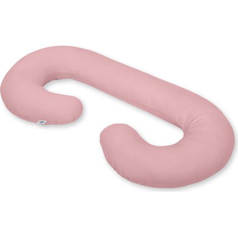 Almohada de embarazo tipo C, funda extraíble para embarazadas, para lactancia - rosa polvoriento (1/4)