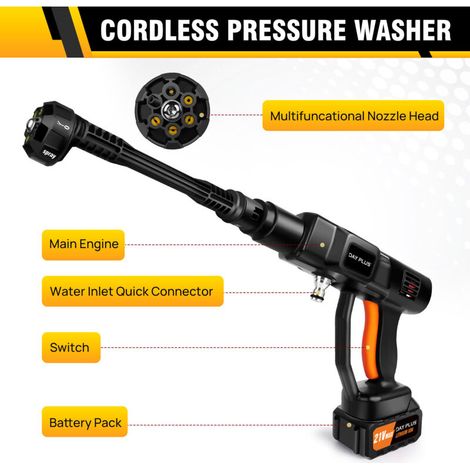 Nettoyeur haute pression sans fil 3000W 180Bar Jet Wash Floor Cleaner 2 Battery (1/3)