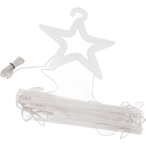 Décorations de Noël LED en forme d'échelle, guirlande lumineuse décorative pour l'intérieur et l'extérieur (fenêtre, jardin, mur, arbre), style étoile, prise britannique 220 V (1/5)