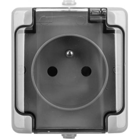 Prise Murale Hermétique Z/u Ip54 Gris Bryza 180032 - 1 Pièce - Sécurité - Électrique