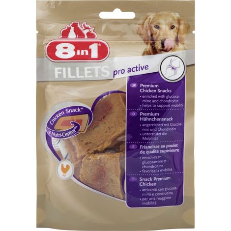 8in1 Hundesnack Fillets Pro Active S Leckerli Kausnack Hundefutter (1/3)