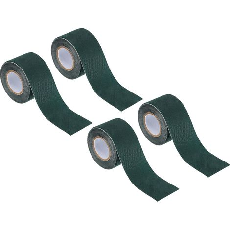 Gazon Ruban 2" x16 Ft, 4 Paquet Auto Adhésif Artificiel Herbe Couture Ruban pour Jardin Pelouse Joint Intérieur Extérieur Moquette Tapis, Vert (1/5)