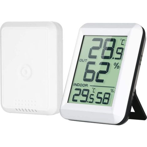 Digitales Innen-/Außenthermometer und Hygrometer mit drahtlosem Sensor (1/5)