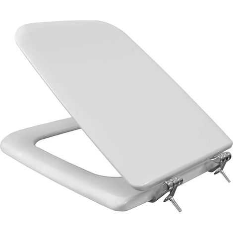 Copriwater serie Conca colore Bianco Ideal Standard legno rivestito e cerniere in acciaio (1/5)