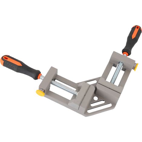 Étau d'angle ajustable en acier et aluminium antidérapant pour menuisier, pince à angle droit double poignée pour assemblage de précision (1/5)