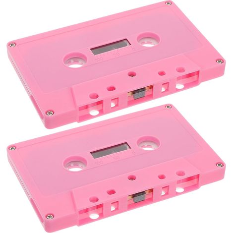 2pièces Lot de Cassettes Audio Vierges Rétro Colorées pour Décoration Musicale et Projets DIY Boîte Cassette Vintage Polyvalente pour Enregistrement et Décoration Vintage (1/5)