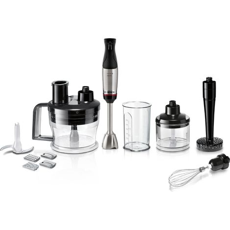 Bosch - Frullatore a immersione ErgoMaster Serie 6 MSM6M673, 10 anni di garanzia del motore, lame in acciaio inox, frizione in ceramica senza usura, raffreddamento ad aria, schiacciapatate, frusta, (1/4)