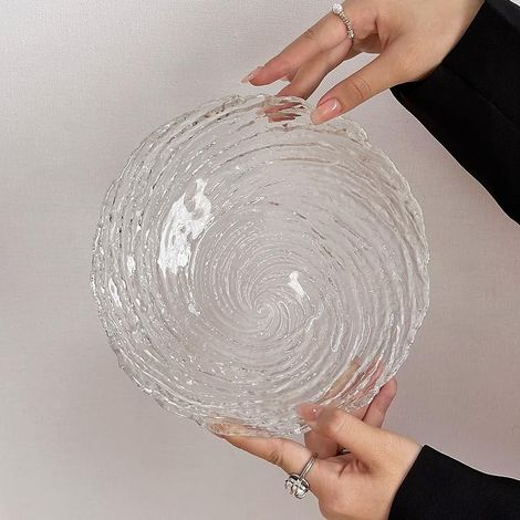 Ensemble de 2 bols ronds en verre trempé de 20,3 cm (8 pouces) pour mélanger salades ou céréales