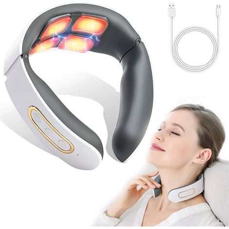 Filiyano-Massage de la nuque avec chaleur – Appareil de massage électrique 11 en 1, 6 modes et 9 niveaux d'intensité, soulage efficacement les (1/5)