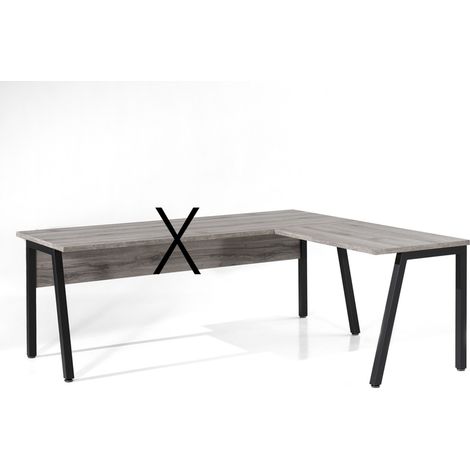 Retour de bureau 100 cm SOON – Chêne Sherman gris et noir