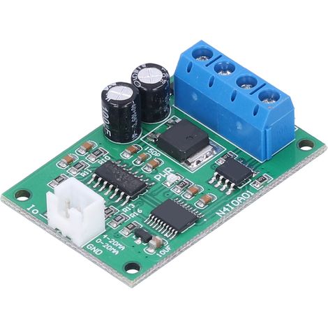 Module DAC N4IOA01 12V DC, convertisseur RS485 vers signal 4-20mA/0-20mA, générateur Modbus RTU, sortie courant pour instruments de mesure et automates PLC. (1/5)