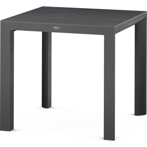 Siena Garden Silva Dining Tisch – 80 x 80 cm, Aluminium (matt anthrazit) & HPL Ferro (1/5)