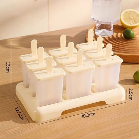 XVX—Lot de 9 Moule à Glace en Silicone - Moule Glace a l eau - Réutilisables Moule à Glace pour enfants et adultes,jaune (1/3)