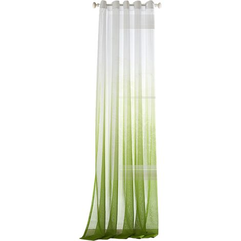 Rideau Voilage - Tissu Polyester Imprimé - Filtre Lumière Douce - Pour Salon Chambre Balcon - 1 Pièce (1/5)