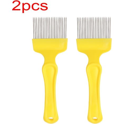 Lot de 2 fourchettes à désoperculer en acier inoxydable — Outils de ruche durables et faciles à nettoyer pour l'apiculture (1/5)