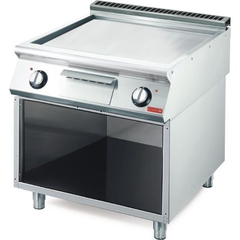 Plancha électrique plaque lisse chromée GM70/80FTES-CR 700 plus - 800 x 700 x 850 mm - Gastro M