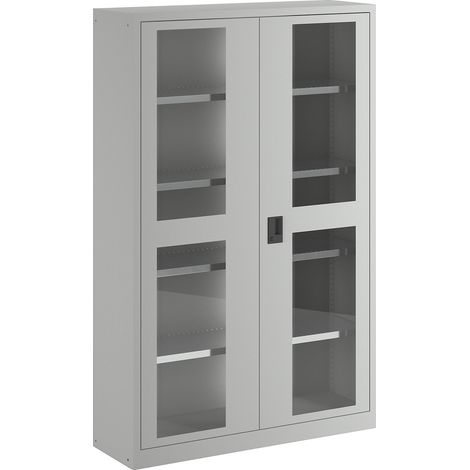 LISTA, Armoire à portes battantes, portes vitrées, h x l 1950