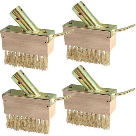 4 pcs Désherbage Brosse Métallique,Brosse à Mauvaises Remplacement,Mauvaises Herbes Brosse en Acier, Brosse Désherbage,Brosse Head Set,Brosse métal,pour en Plein Air Patio Pavage (1/4)
