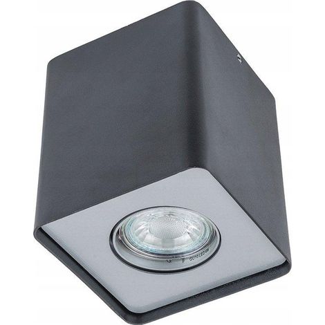 Italux Plafonnier Spot Moderne Noir 12 cm