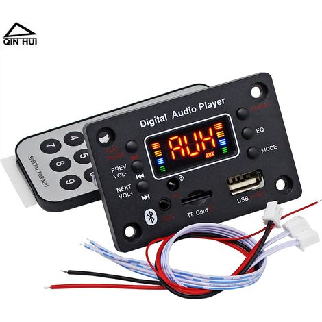 Bluetooth-MP3-Verlustfrei-Audio-Decodierungskarte, 240W Farbbildschirm mit Aufnahme- und Anruffunktion, Audioverstärkerkarte für Auto und Zuhause. (1/4)