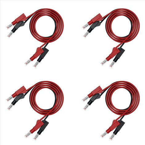 Adatto per un set di 8 puntali per multimetro, comprensivo di cavo di prova, filo di sicurezza, connettore a banana da 4 mm, strumento retrattile, disponibile nei colori rosso e nero.