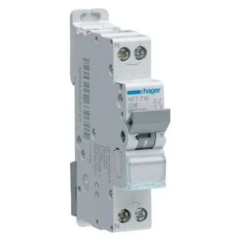 Leistungsschalter 1p+n - Kurve C - 4,5/6 Ka - 32A - Hager