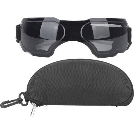 Lunettes de protection UV anti-vent pour chien de taille moyenne à grande, idéales pour les promenades en extérieur, couleur noire. (1/5)
