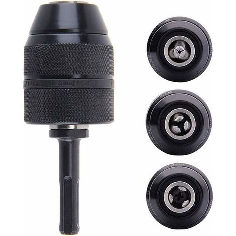 SDS-Plus-Adapter, 2–13 mm Schnellspann-Bohrfutter mit Selbstklemmung, Hochleistungs-Profi-Bohrfutter 1/2–20UNF, schlüsselloses Bohrfutter mit Schnellspannfutter und SDS-Adapter (1/4)
