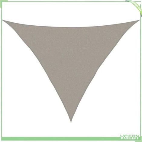 Voile d'ombrage - FAFEICY - 4001998 - Triangulaire 2,5x2,5x3,5 m - 160 g/m² PEHD - Anti-UV gris (1/5)