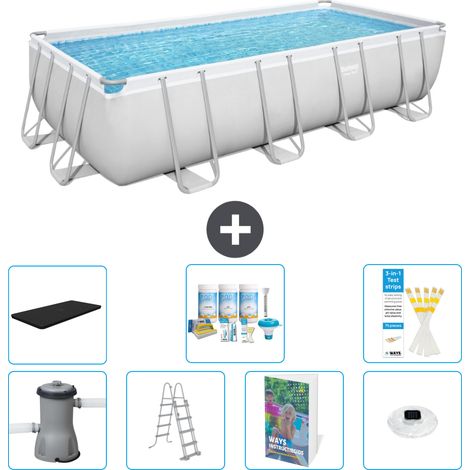 Bestway Bestway Power Steel Rectangulaire - 488x244x122 cm - 8-pièces S576 (1/4)