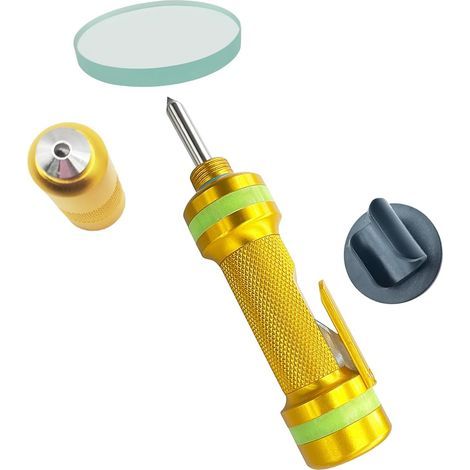 Brise-vitre 2 en 1, coupe-ceinture de sécurité, outil brise-vitre de voiture, brise-verre en métal - Tête de marteau allongée en carbure de tungstène, peut briser le verre trempé (Or, 1 unité) (1/5)