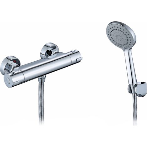 Robinet de douche en laiton avec fonction thermostatique accessoires pour ensemble de douche robinet (1/4)