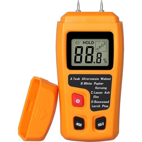 Testeur D'Humidité Bois - Écran LCD HD - Précision ±0,5 % - 4 Modes Pour 50 Essences - Portatif Avec Arrêt Automatique - 1 Pièce (1/5)