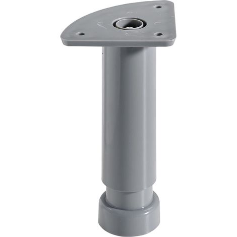 Hettich Sockelverstellfuß 3,2 x 13 - 18 cm Kunststoff grau - 1 Stück Tischbeine