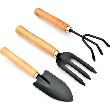 Fourche de Jardinage Triangulaire en Métal Prise, Facile à Utiliser Longtemps, pour Fleurs et Plantes en Pot en Horticulture (1/5)