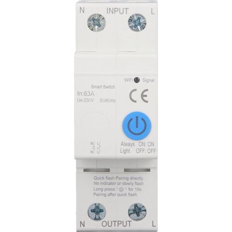 Intelligenter ZigBee 2P 63A-Leistungsschalter mit App-Fernsteuerung und Sprachsteuerung, AC230V-Leistungsmessung (1/5)