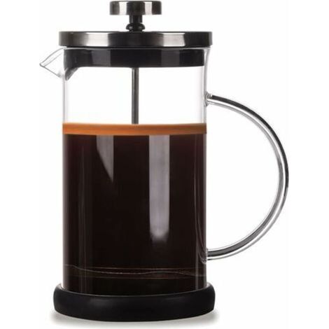 Cafetière à presse française - 5 tasses - Cafetière à piston 600 ml, Carafe française pour café filtre, expresso et thé avec triple filtre, passe au lave-vaisselle (noir) (1/5)
