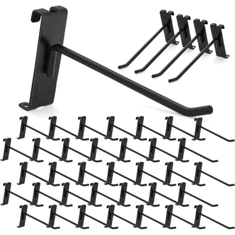 Ganci da Parete a Griglia 60 Pezzi, 6 Pollici (Circa 6 Pollici) Parete a Griglia e Ganci Fissi per Accessori per Pannelli a Parete a Griglia, Ganci da Esposizione Pesanti per Accessori a Parete a Grig (1/5)