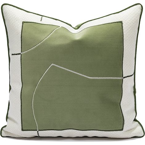 MINKUROW Federa Cuscino Ricamata 45x45 - Set di 2, Federa Cuscino Elegante e Moderna, Perfetta per Decorare il Tuo Divano, Camera da Letto, Soggiorno e Auto Green 1 (1/5)