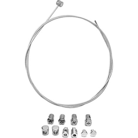 Kit de réparation de câble de moto 2 pièces 2 m pour câble d'accélérateur de moto, câbles d'embrayage, kit de réparation pour vélo, scooter, cyclomoteur, cyclomoteur (1/5)