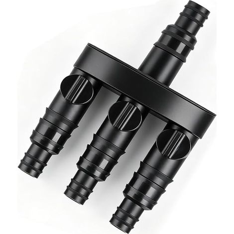 Répartiteur d'eau 3 Voies en ABS, Adaptateur Réglable 1/2'' 13mm Et 3/4'' 19mm pour Robinets, Distributeur De Tuyau pour Fontaines Et Systèmes D'Arrosage (1/5)