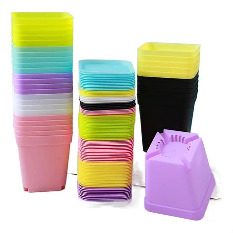 cubes en métal, pots de fleurs, décorations polyvalentes, jolis argentés (1/5)