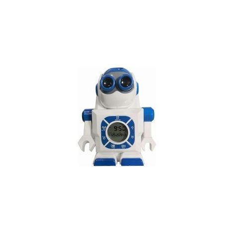 Crezuo LED-Roboterwecker für Kinder mit Projektion und Nachtlicht