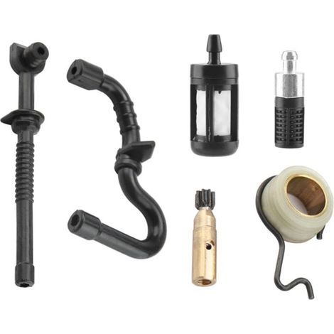 Bomba de aceite para motosierra, para Stihl MS180 MS170 018 017 Kit de manguera de combustible y filtro para bomba de aceite, manguera para bomba de engranaje helicoidal (1/4)