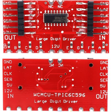 Module de registre à décalage 8 bits TPIC6C596 avec pilote de grands chiffres et afficheur LED 7 segments (1/5)