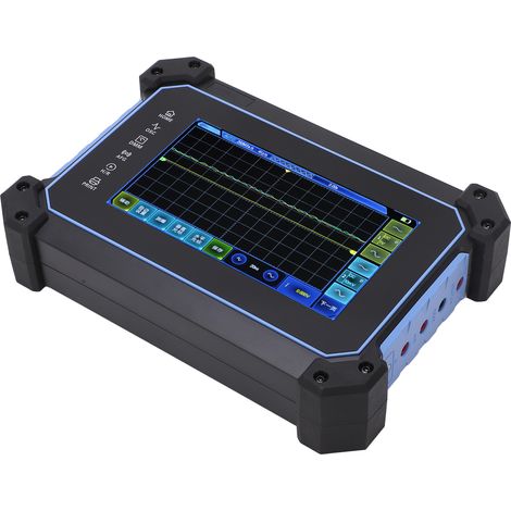 Oscilloscope numérique 4 canaux avec multimètre multifonction, écran tactile complet, AC 100-240V, prise UE, mesure précise pour électronique et dépannage. (1/5)