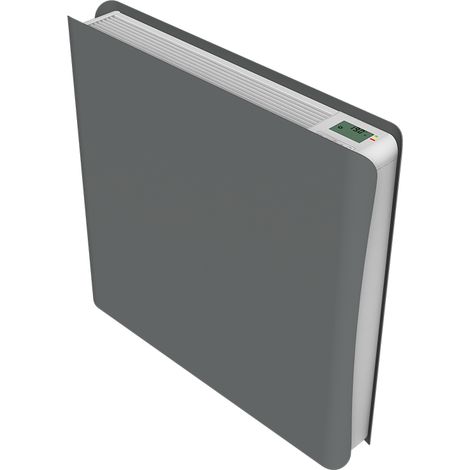 Carrera – Radiateur électrique Gris 1000W – Inertie céramique + film – Thermostat LCD – Certification NF (1/4)