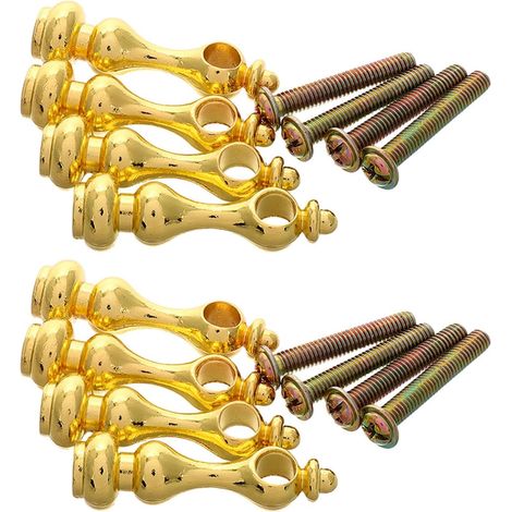 8 Pièces Capuchons de Poteau en Fer Or pour Meubles, Design Simple et Multifonctionnel, Accessoires Décoratifs pour Armoires et Bureaux à Domicile (1/5)